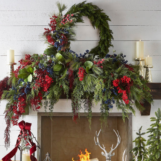 RAZ Imports 6' Norfolk Pine Christmas Garland Realistic Artificial Greenery