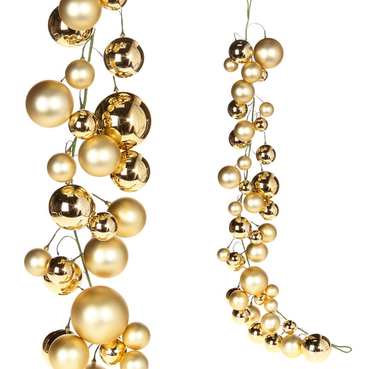 RAZ Imports 4' Shatter-Resistant Large Ball Ornament Christmas Garland