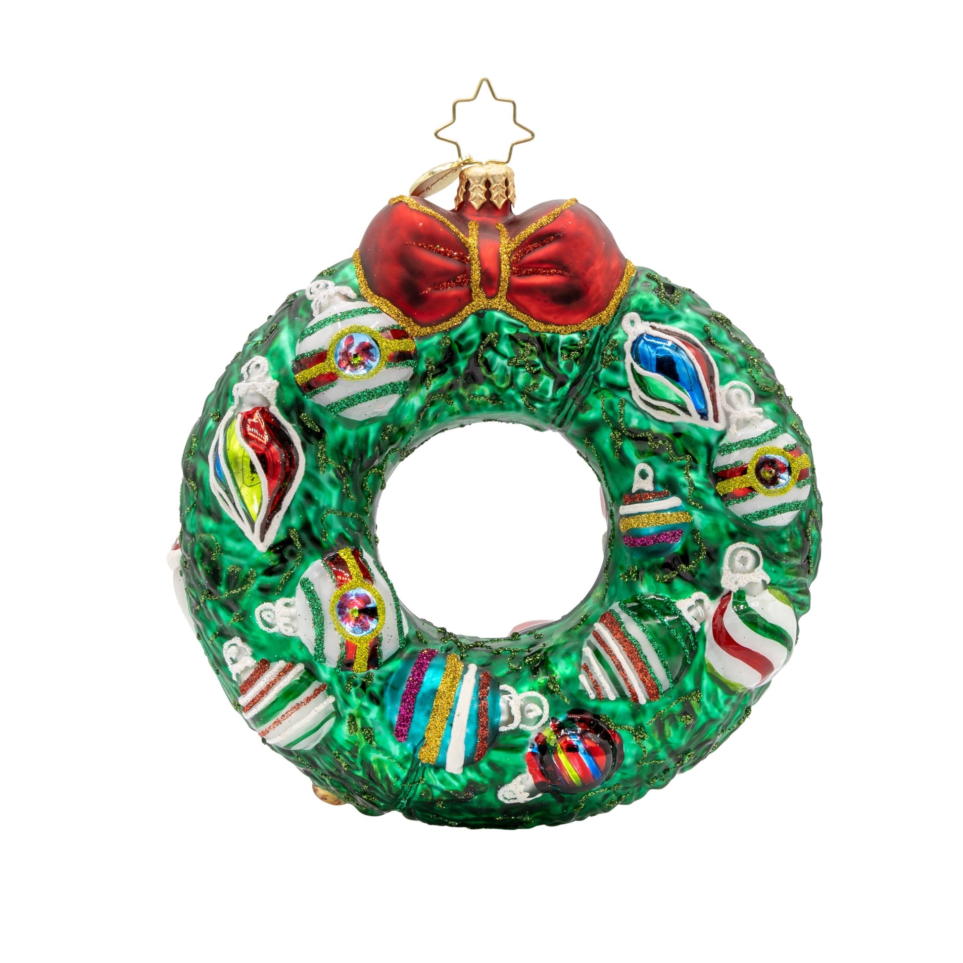 Christopher Radko Jingle All The Way Wreath Collectible Christmas Ornament
