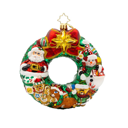 Christopher Radko Jingle All The Way Wreath Collectible Christmas Ornament
