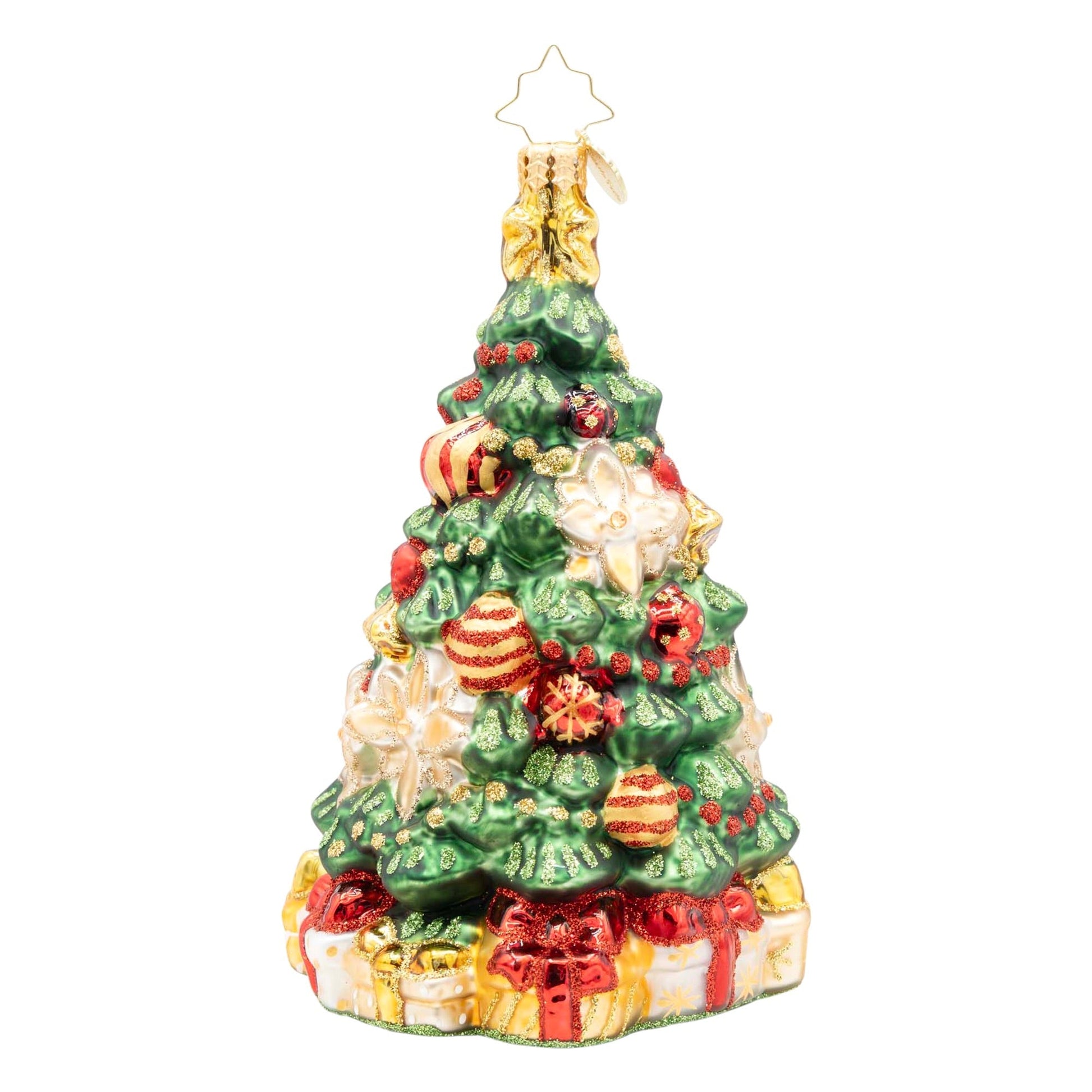 Christopher Radko Golden Bloom Fir Christmas Tree Collectible Christmas Ornament
