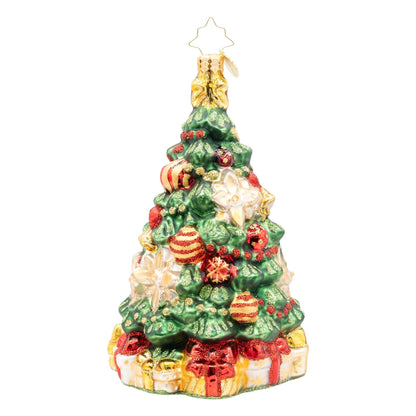 Christopher Radko Golden Bloom Fir Christmas Tree Collectible Christmas Ornament