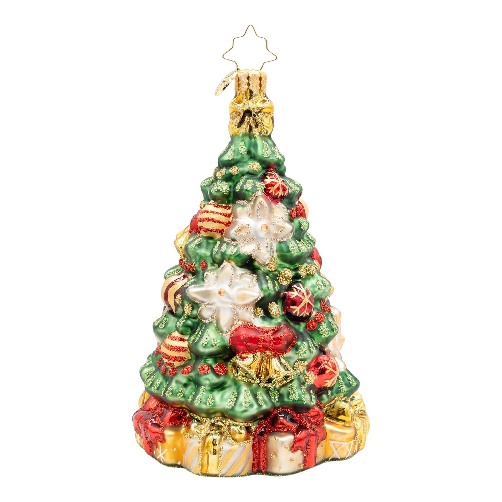 Christopher Radko Golden Bloom Fir Christmas Tree Collectible Christmas Ornament
