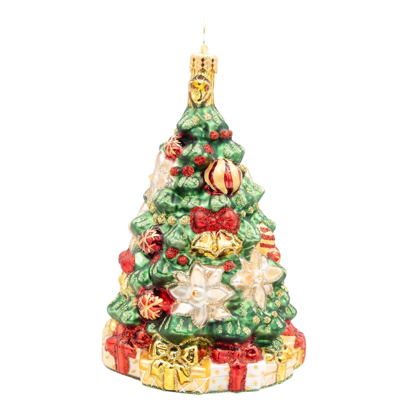 Christopher Radko Golden Bloom Fir Christmas Tree Collectible Christmas Ornament
