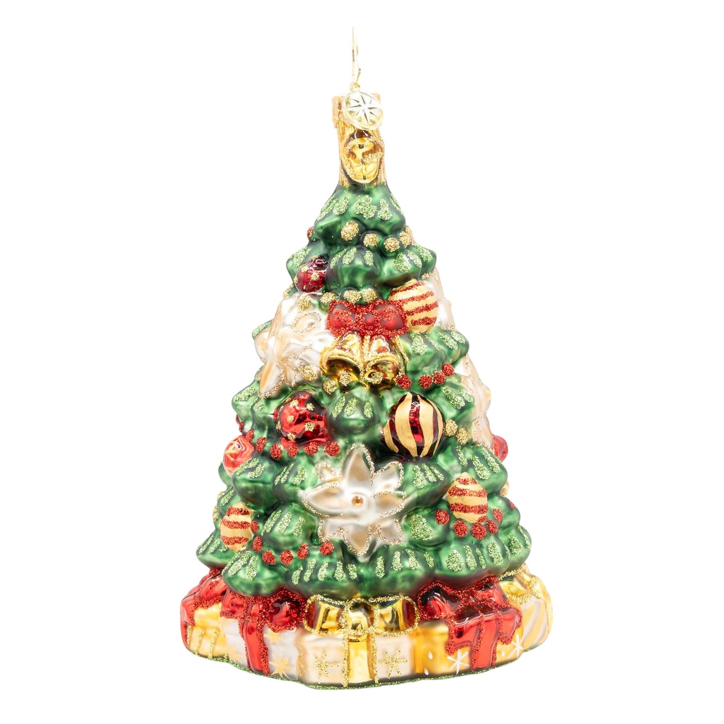 Christopher Radko Golden Bloom Fir Christmas Tree Collectible Christmas Ornament