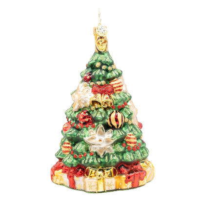 Christopher Radko Golden Bloom Fir Christmas Tree Collectible Christmas Ornament