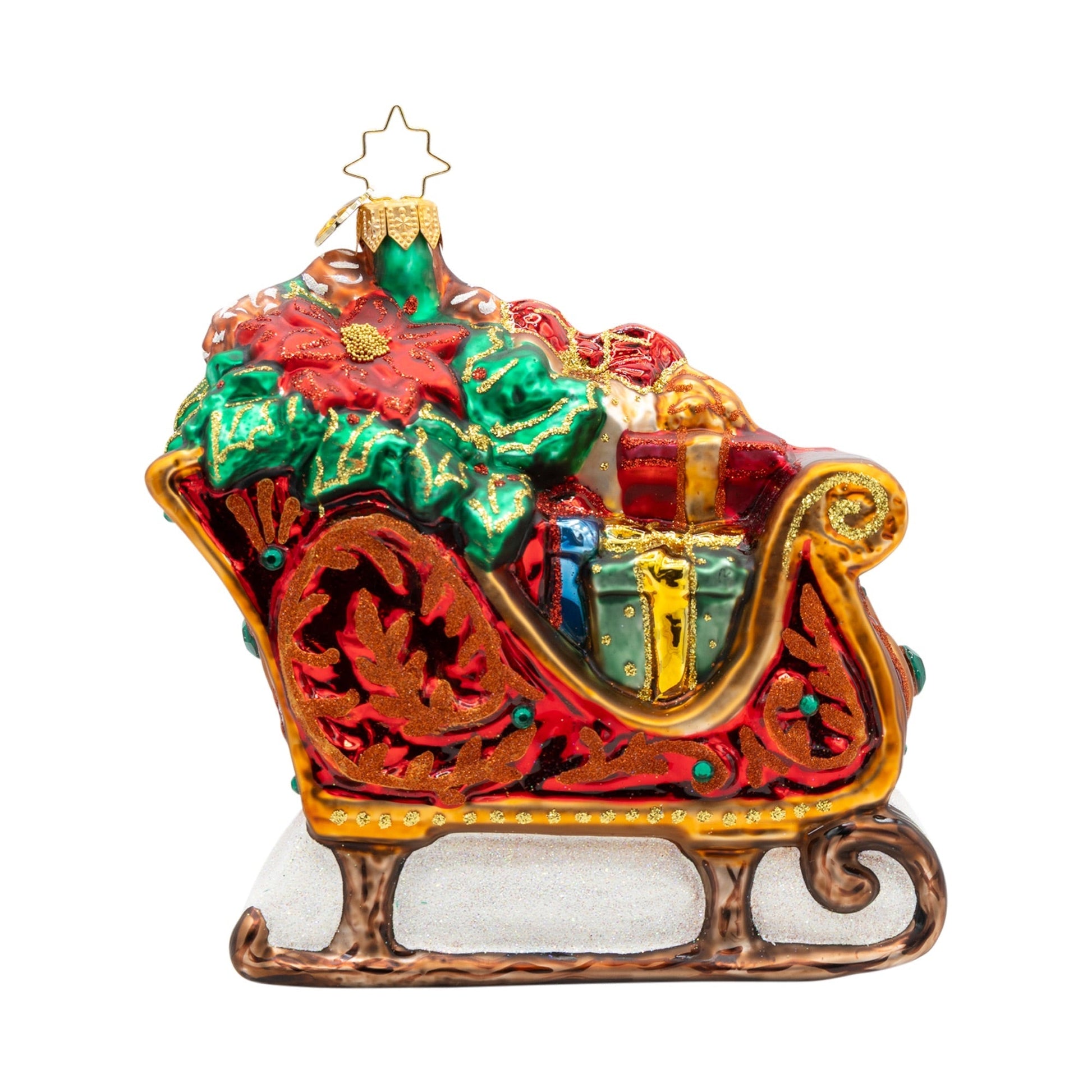 Christopher Radko Rustic Regal Ride Sleigh Collectible Christmas Ornament