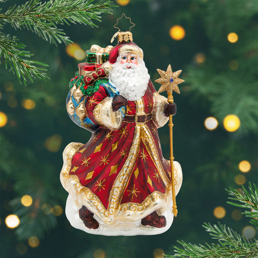 Christopher Radko Starlight Keepsake Santa Collectible Christmas Ornament