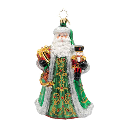 Christopher Radko The Emerald Giftbearer Santa Collectible Christmas Ornament