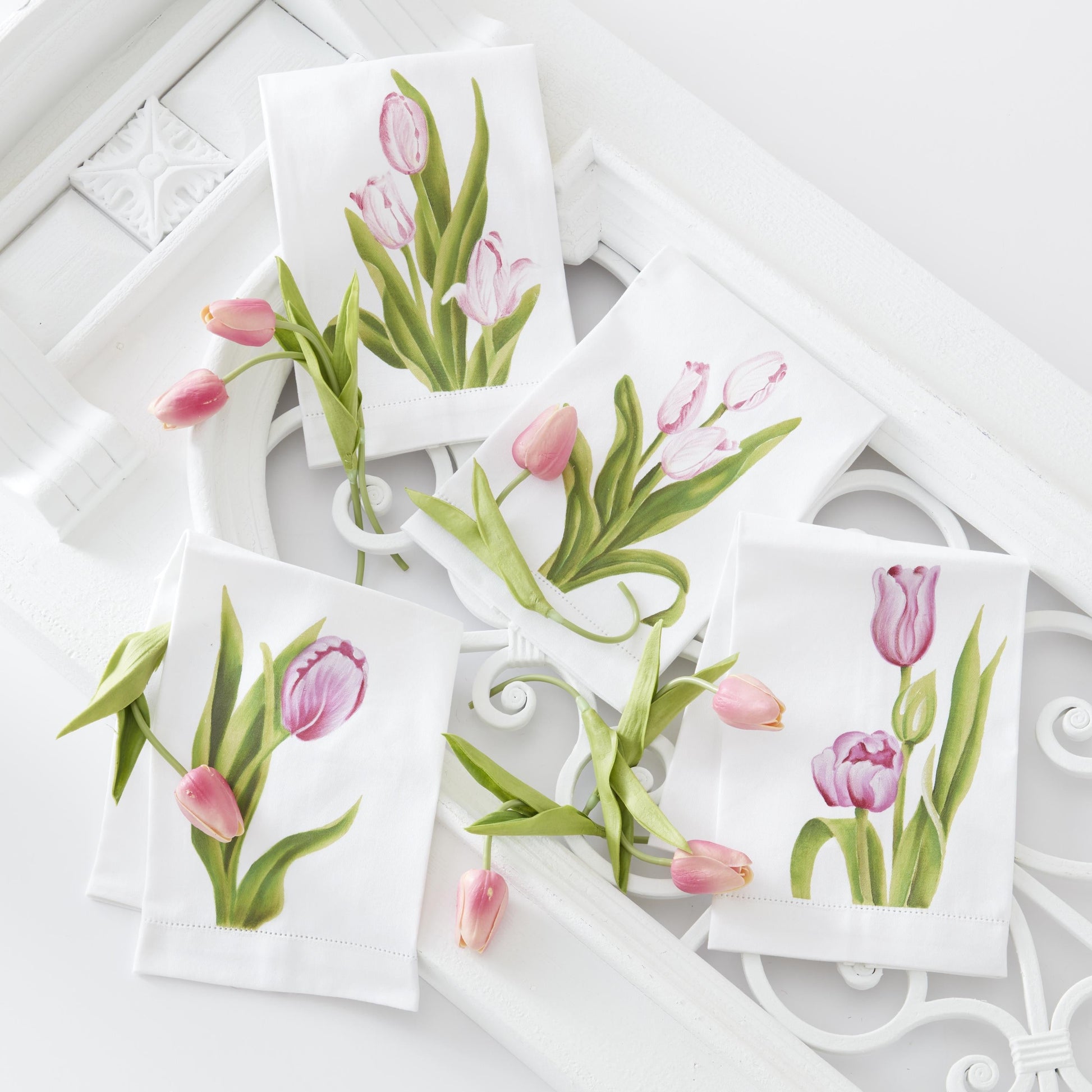 K&K Interiors 13" Real Touch Tulips Spring Flowers for Easter - 12 Stem Bundles