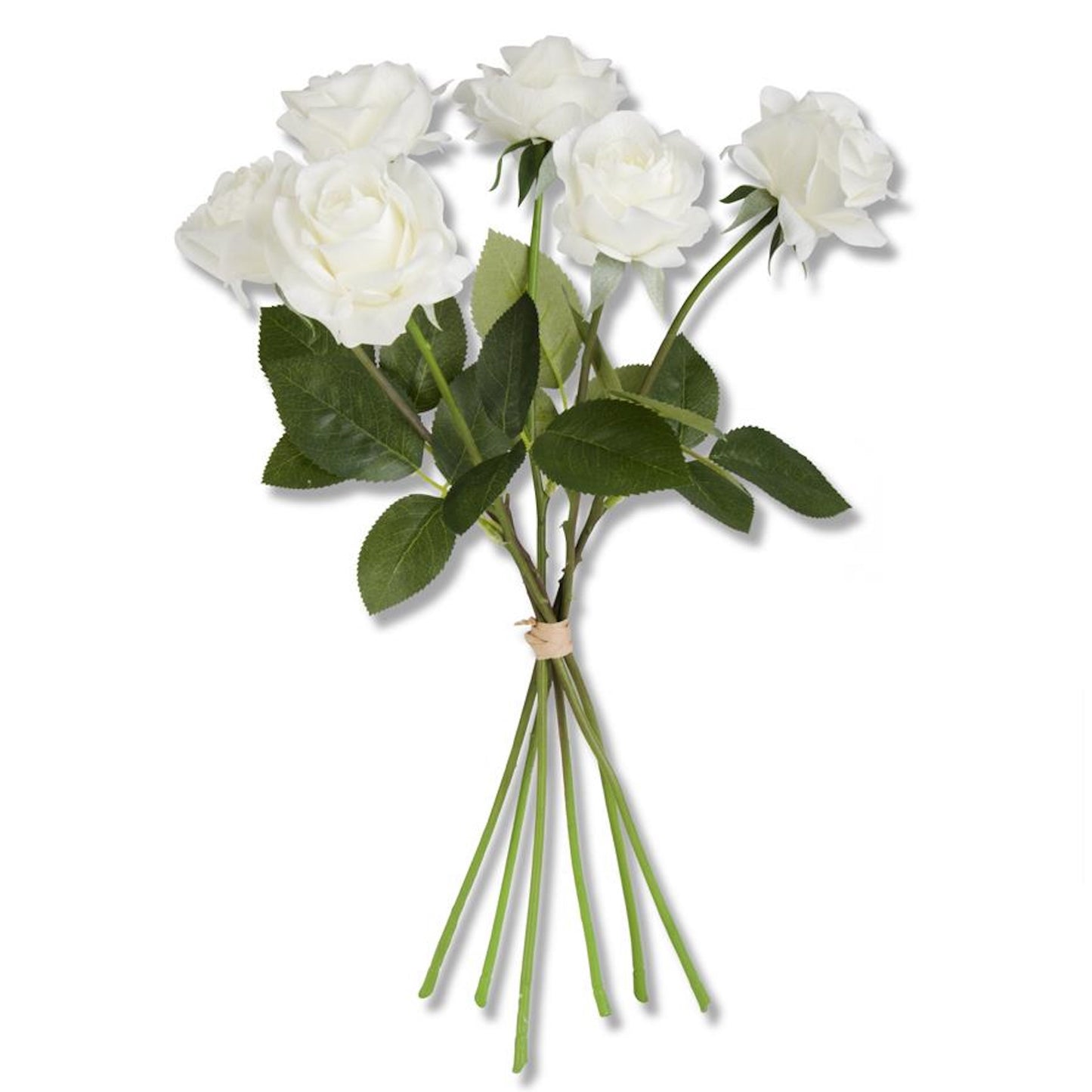 K&K Interiors 17" Real Touch Full Bloom Rose Flowers for Mother's Day - 6 Stem Bundles