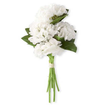 K&K Interiors 13" Real Touch Hydrangea Full Bloom Flowers - 6 Stem Bundles