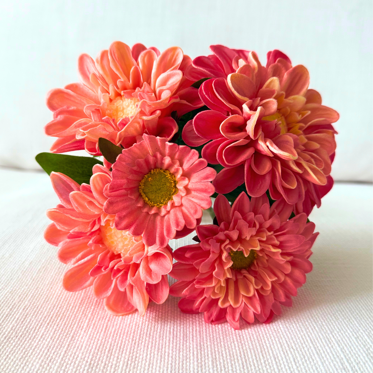 RAZ Imports 11" Real Touch Dahlia Artificial Flowers - 5 Stem Bundle
