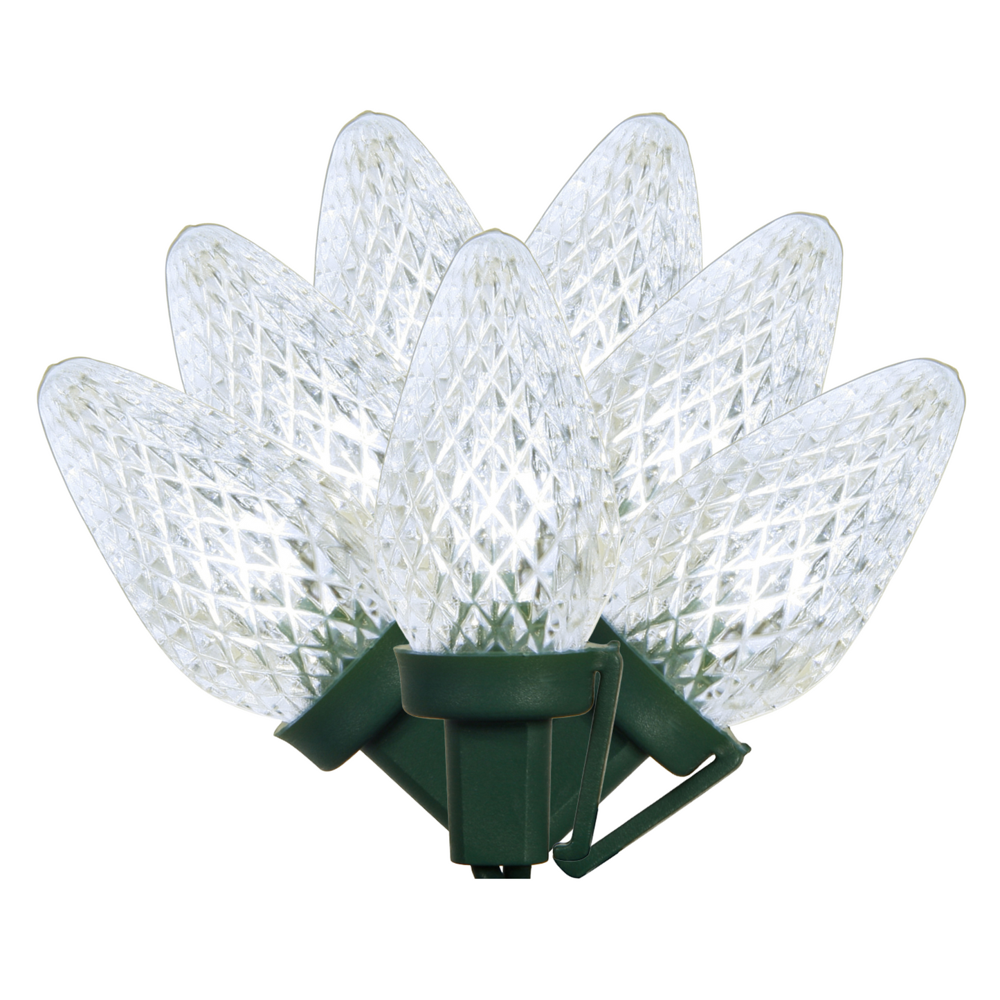 Indoor/Outdoor 25-Count LED C7 Christmas String Lights, Green Wire, 16’, by Vickerman