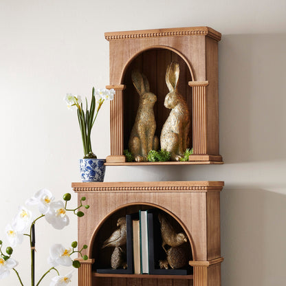 RAZ Imports 12" Gold Leaf Large Tabletop Easter Bunny Rabbits - Set of 2