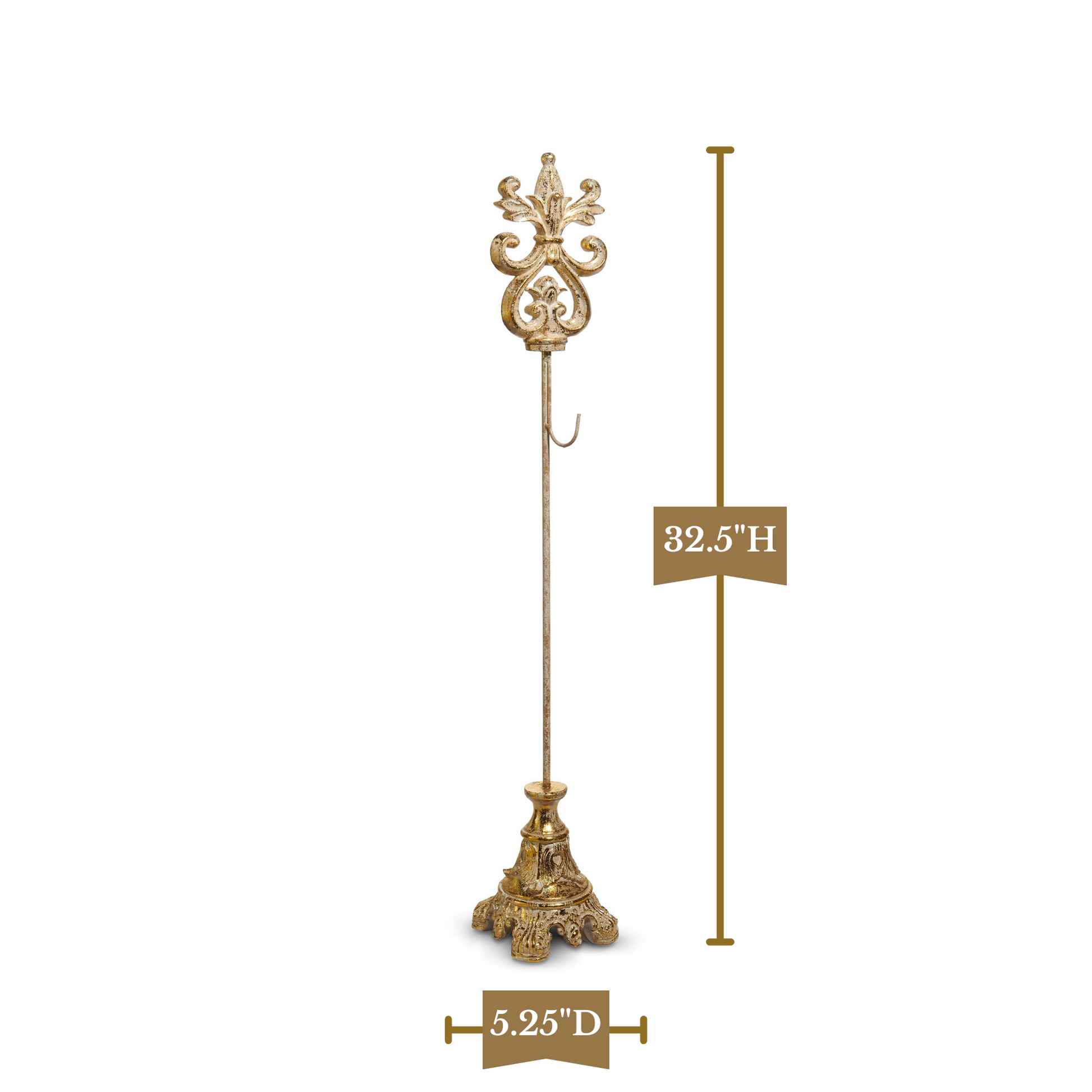 RAZ Imports 32.5" Gold Acanthus Wreath Stand