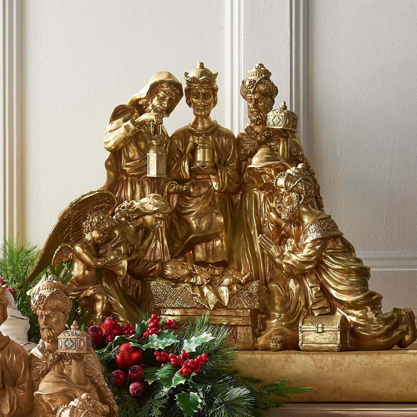 RAZ Imports 27.75" Royal Gold Over-Sized Christmas Nativity Scene