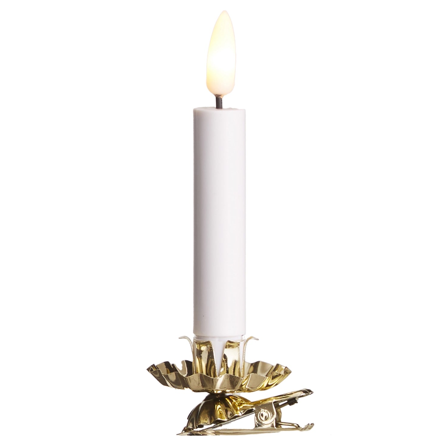 RAZ Imports 4" Clip-on Lighted Candles for Christmas Tree with Remote - Set of 10