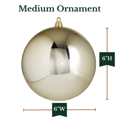 RAZ Imports 6" Medium Ball Shatterproof Christmas Ornament