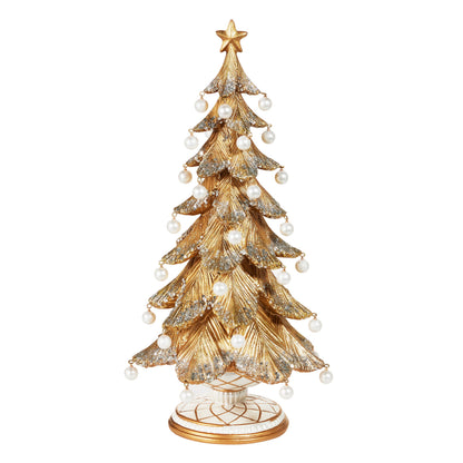 RAZ Imports 18" Glittered Gold Pearl Ornament Christmas Tree Christmas Decoration