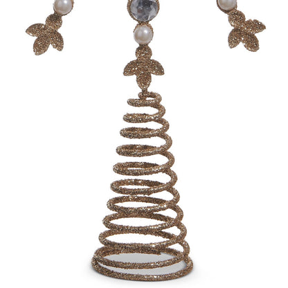 RAZ Imports 13.5" Jewel and Pearl Gold Star Christmas Tree Topper