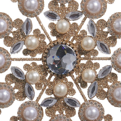 RAZ Imports 13.5" Jewel and Pearl Gold Star Christmas Tree Topper