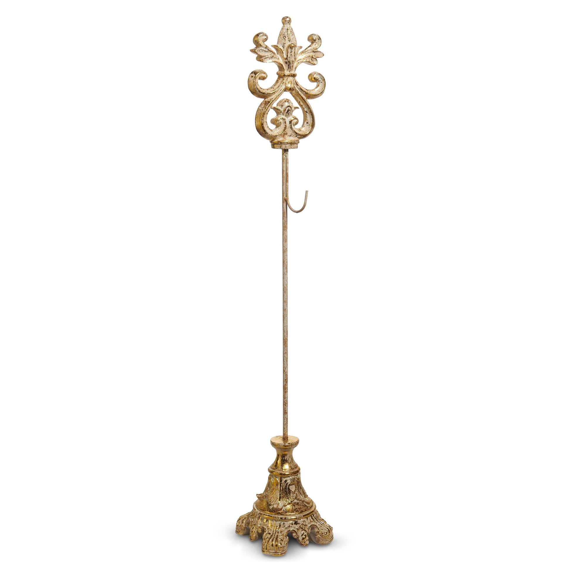 RAZ Imports 32.5" Gold Acanthus Wreath Stand