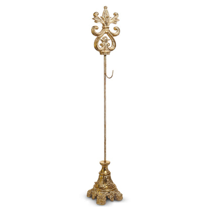 RAZ Imports 32.5" Gold Acanthus Wreath Stand