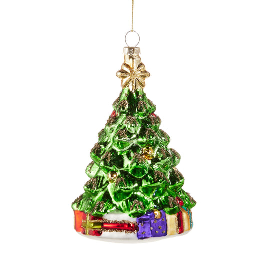 RAZ Imports 5.5" Christmas Tree with Star Glass Christmas Ornament