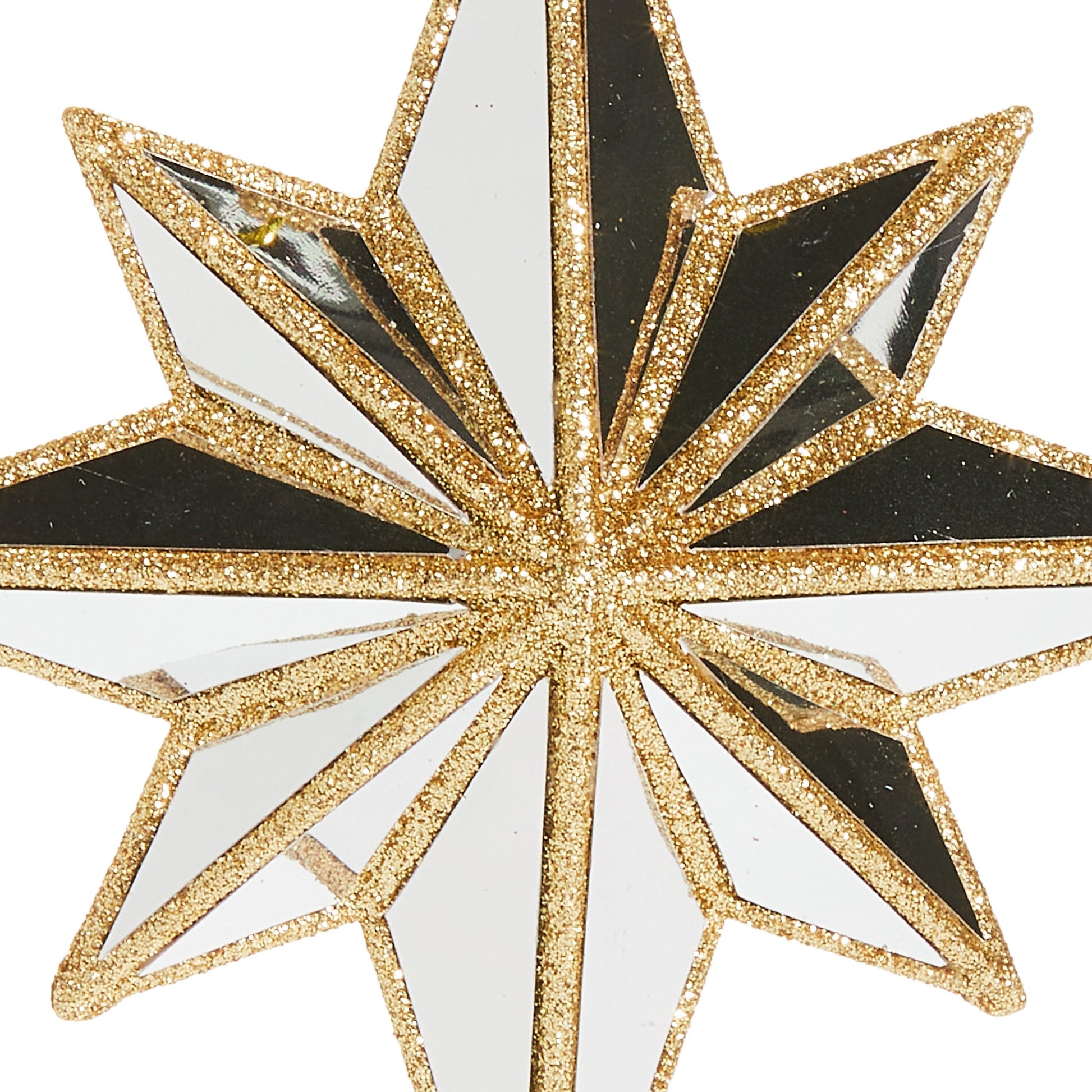 RAZ Imports 5.75" Glittered Gold Mirrored North Star Christmas Ornament