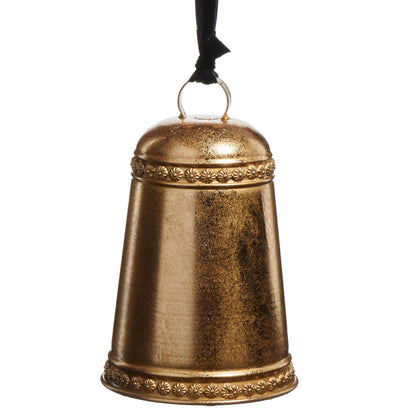 RAZ Imports Gold Christmas Bell Hanging Metal Ornament