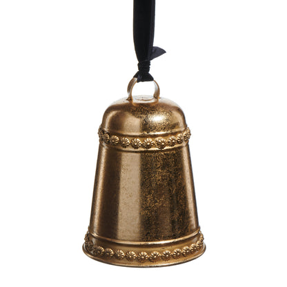 RAZ Imports Gold Christmas Bell Hanging Metal Ornament