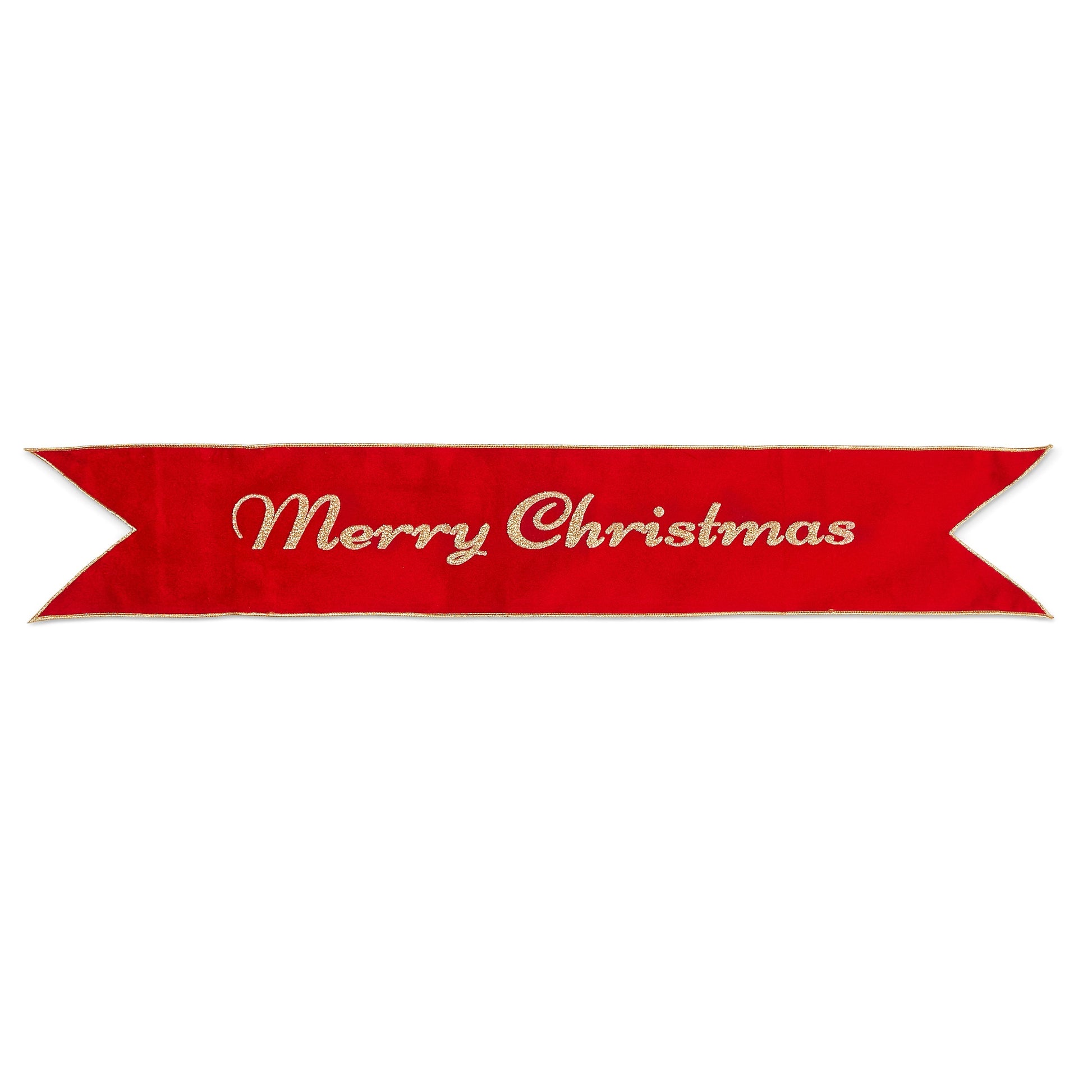 RAZ Imports 36" Red Merry Christmas Wreath Banner Christmas Decoration