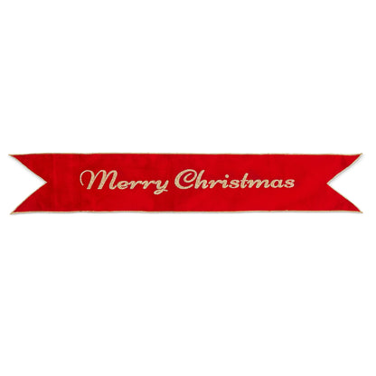 RAZ Imports 36" Red Merry Christmas Wreath Banner Christmas Decoration