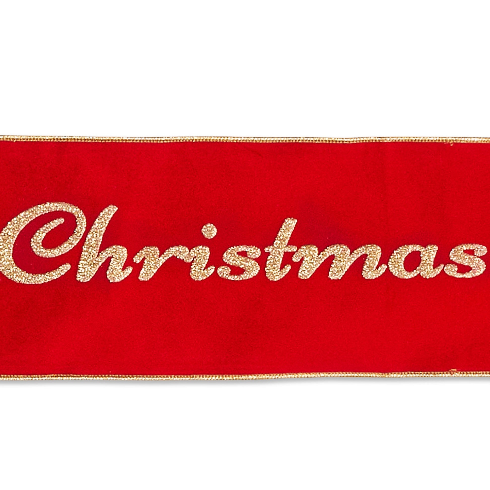 RAZ Imports 36" Red Merry Christmas Wreath Banner Christmas Decoration