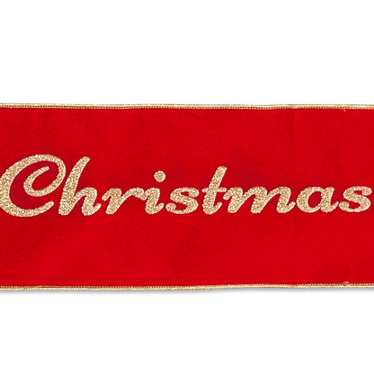 RAZ Imports 36" Red Merry Christmas Wreath Banner Christmas Decoration