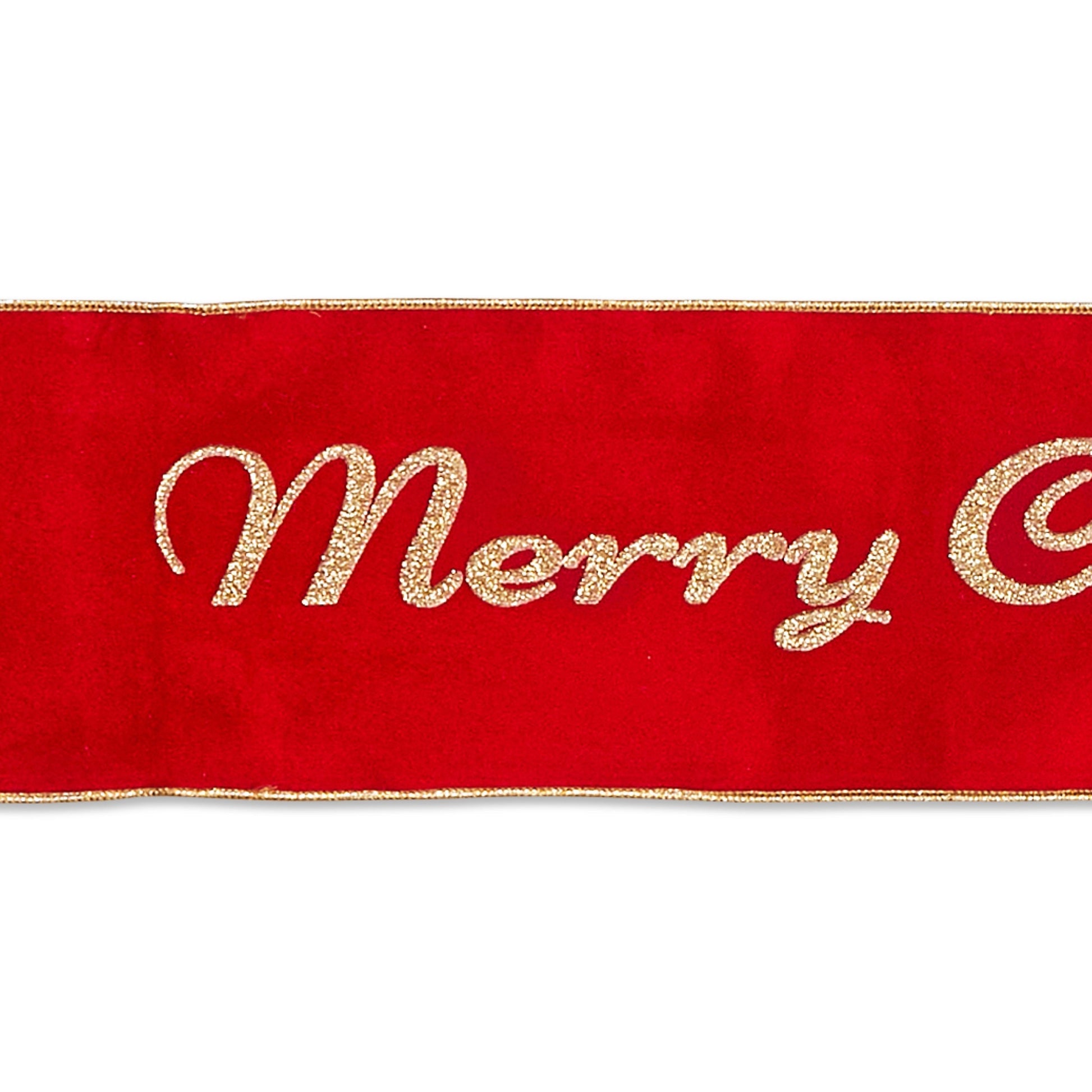 RAZ Imports 36" Red Merry Christmas Wreath Banner Christmas Decoration
