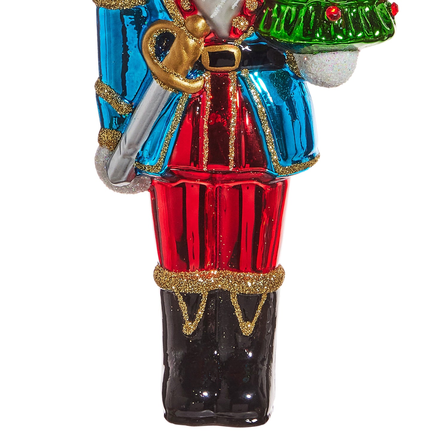RAZ Imports 8.25" Traditional Nutcracker with Tree Glass Christmas Ornament