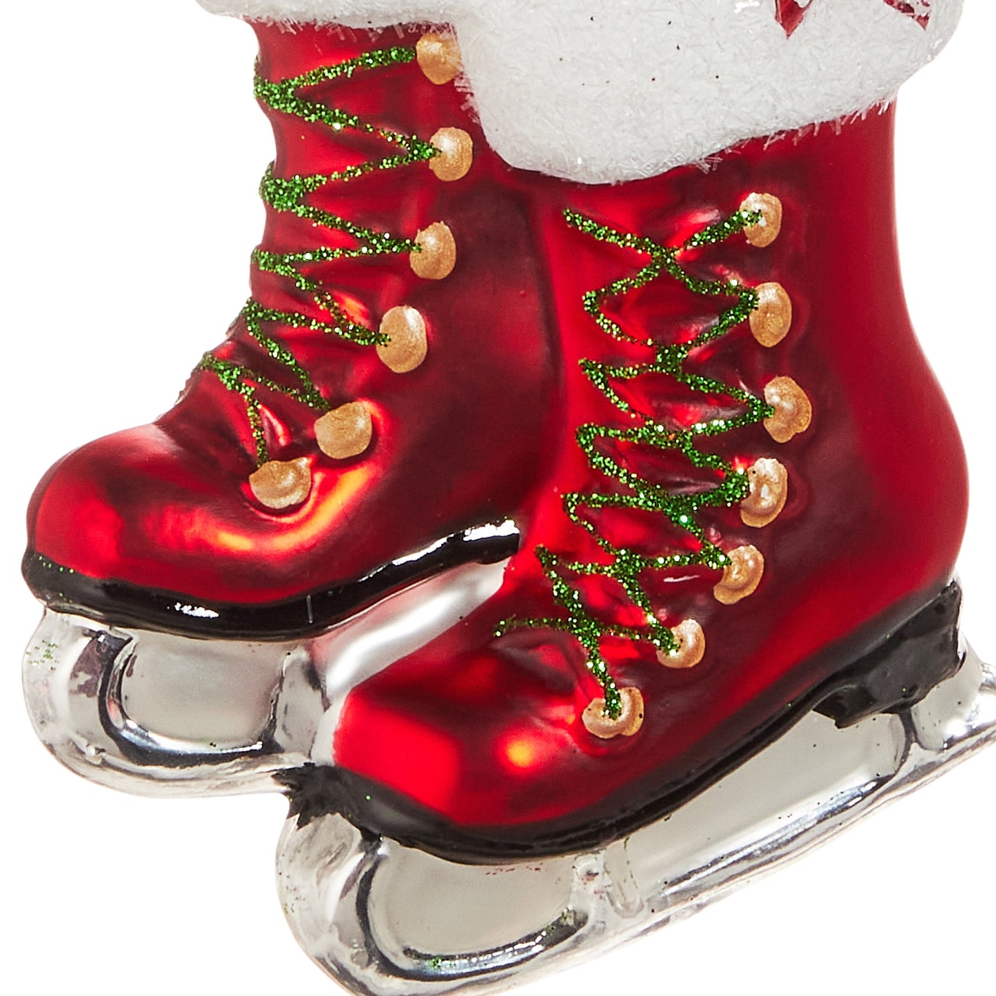 RAZ Imports 4" Red Christmas Ice Skates with Bow Glass Christmas Ornament