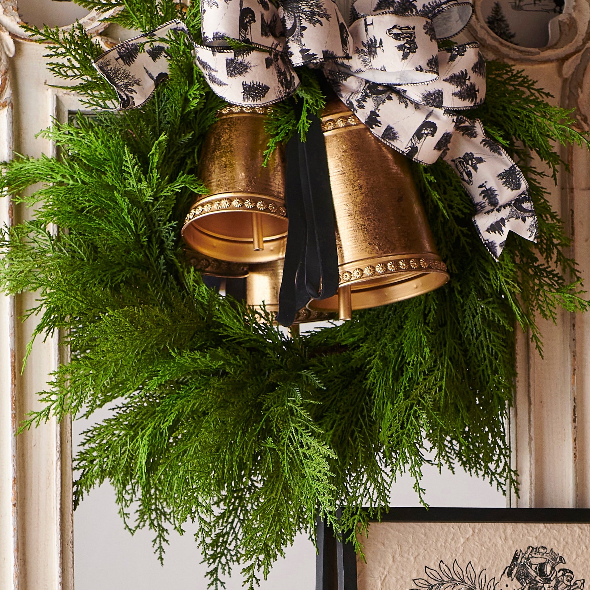RAZ Imports Gold Christmas Bell Hanging Metal Ornament