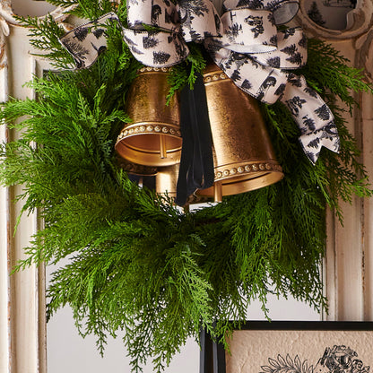 RAZ Imports Gold Christmas Bell Hanging Metal Ornament