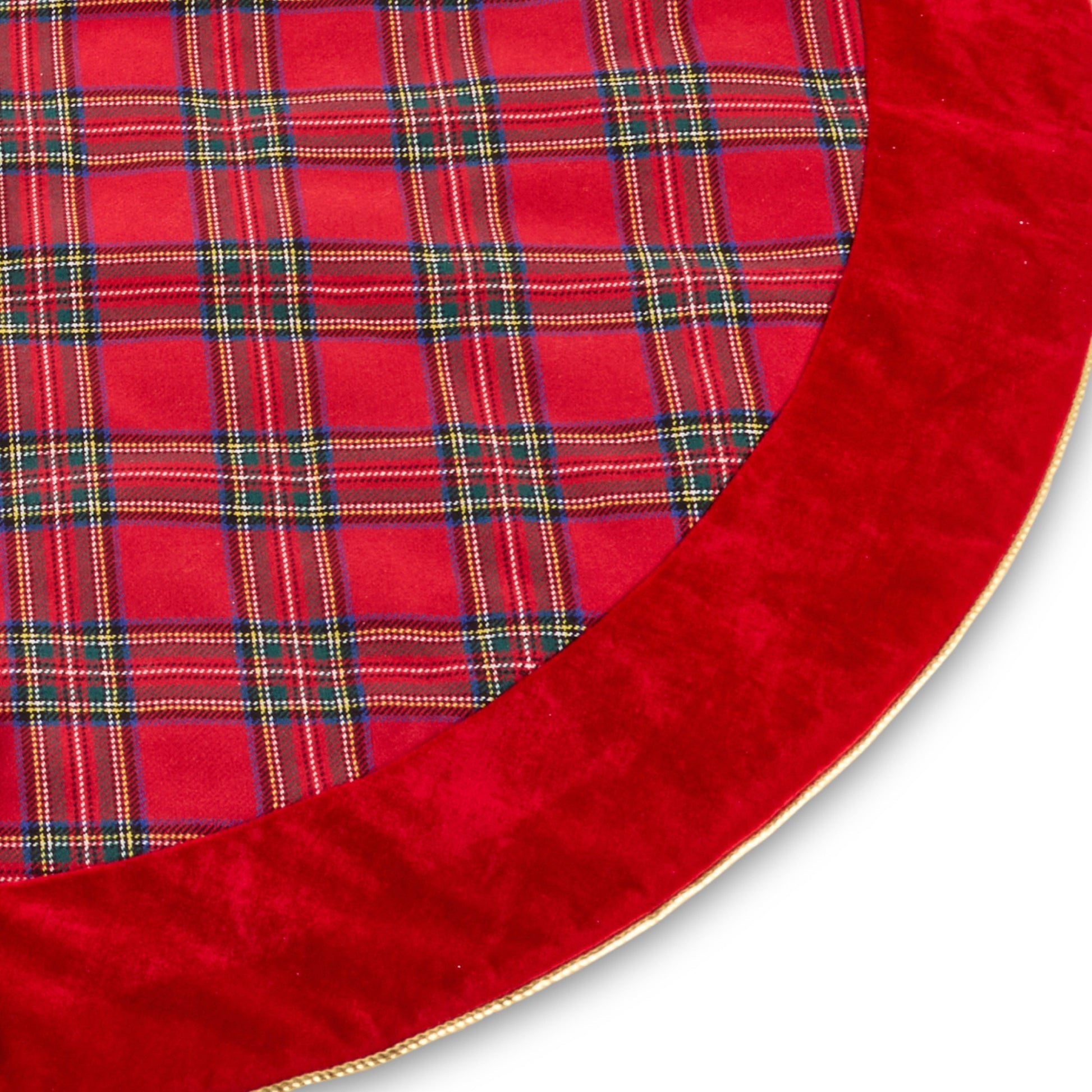 RAZ Imports 60.5" Homestead Plaid Red Christmas Tree Skirt