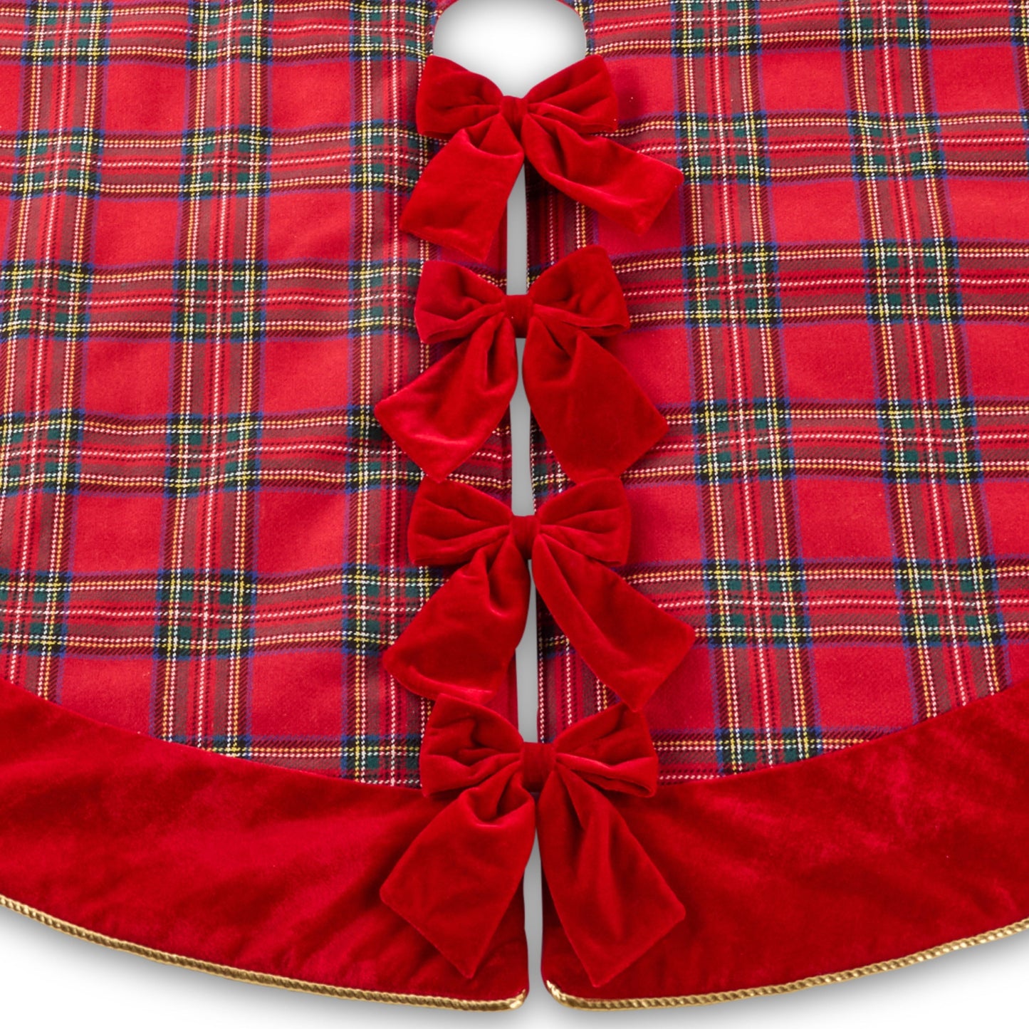 RAZ Imports 60.5" Homestead Plaid Red Christmas Tree Skirt