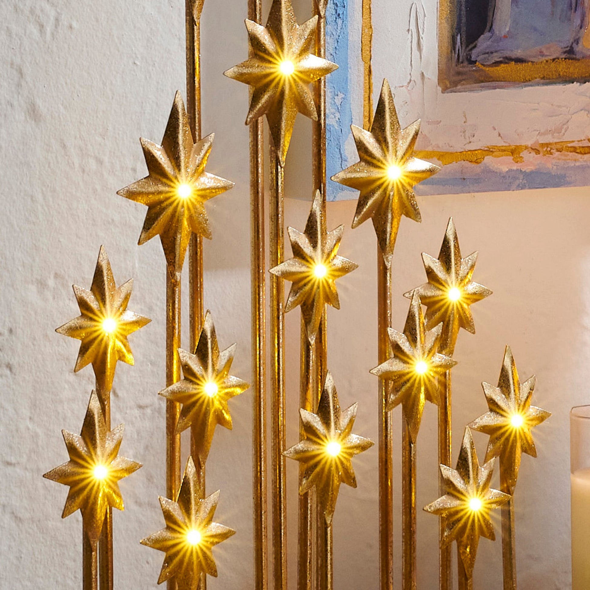 RAZ Imports 19.5" Lighted North Star Mantel Christmas Decoration