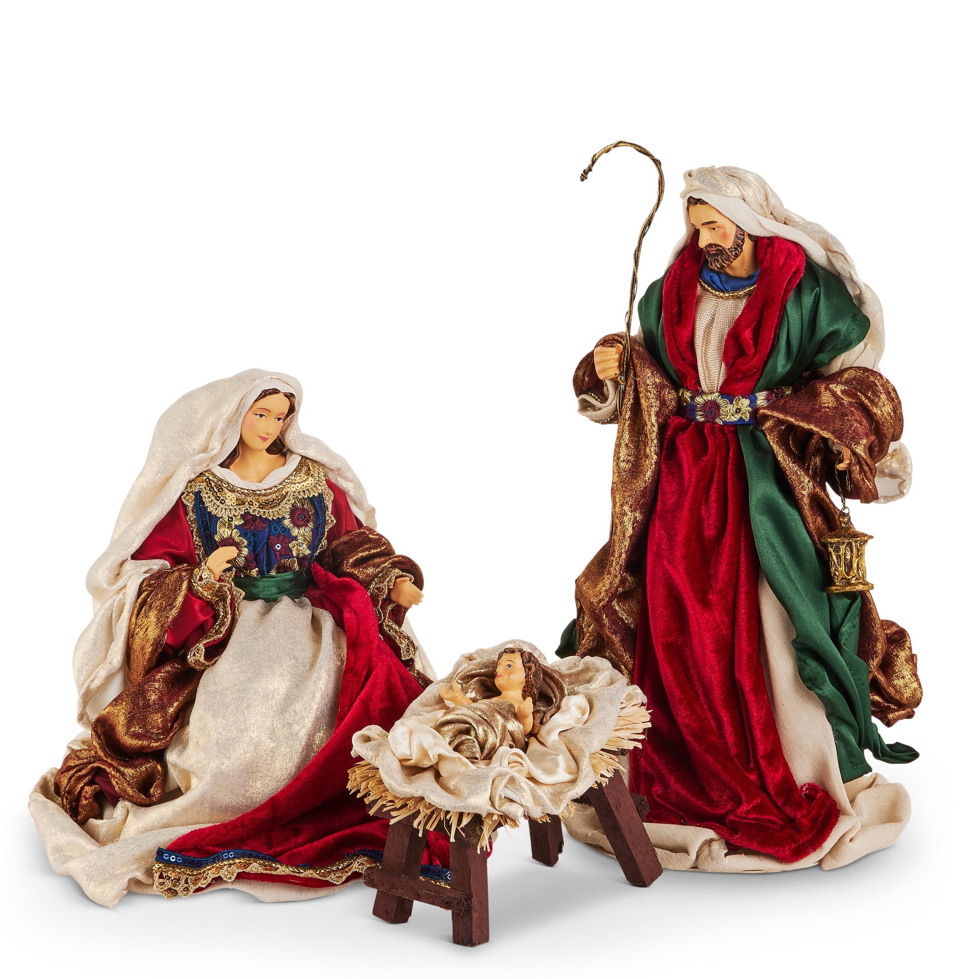 RAZ Imports 14.75" Jewel Tone Holy Family Nativity Set Christmas Decoration