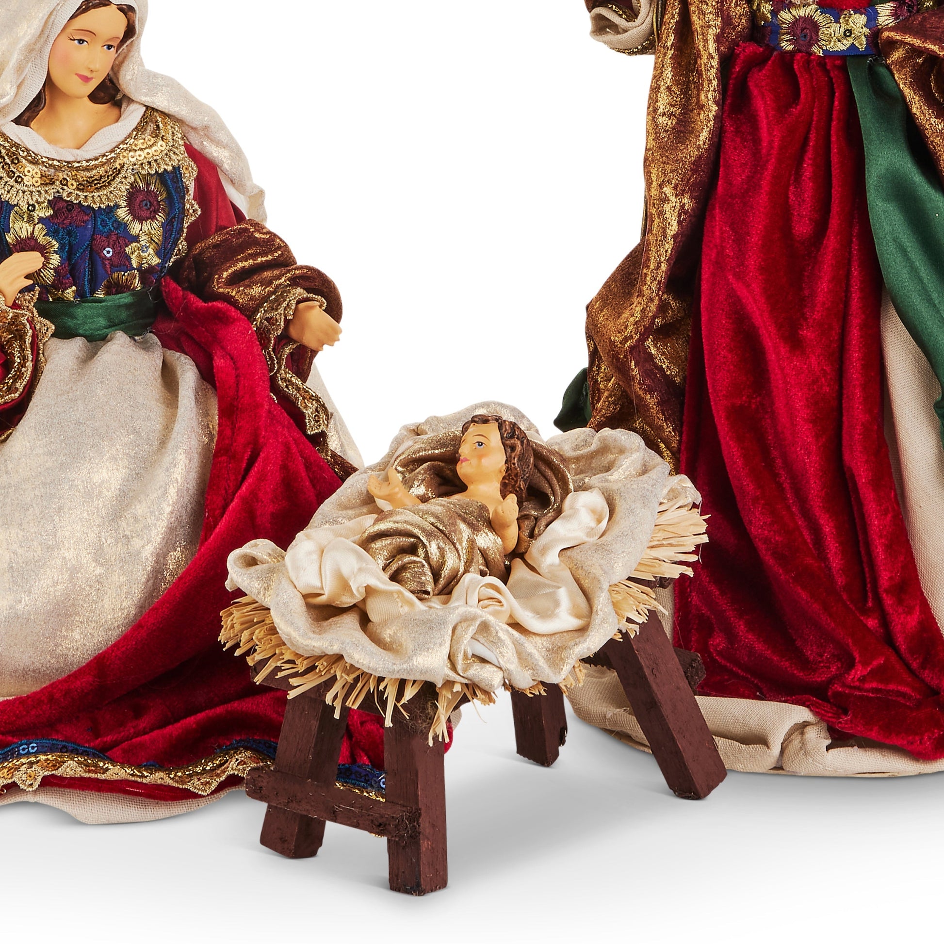 RAZ Imports 14.75" Jewel Tone Holy Family Nativity Set Christmas Decoration