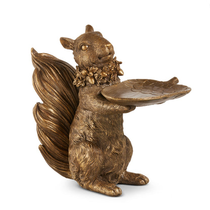 RAZ Imports 12.5" Golden Squirrel Server Thanksgiving Fall Decoration