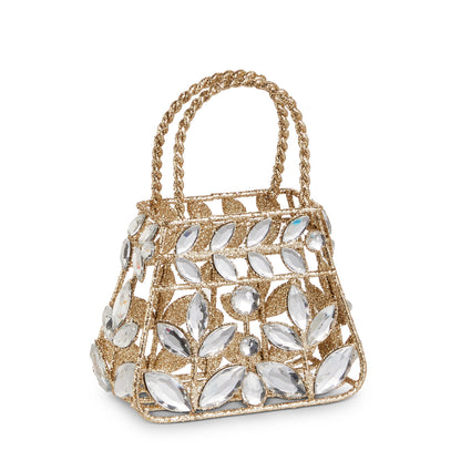 RAZ Imports 5.25" Jeweled Gold Glittered Purse Christmas Ornament