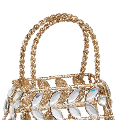 RAZ Imports 5.25" Jeweled Gold Glittered Purse Christmas Ornament