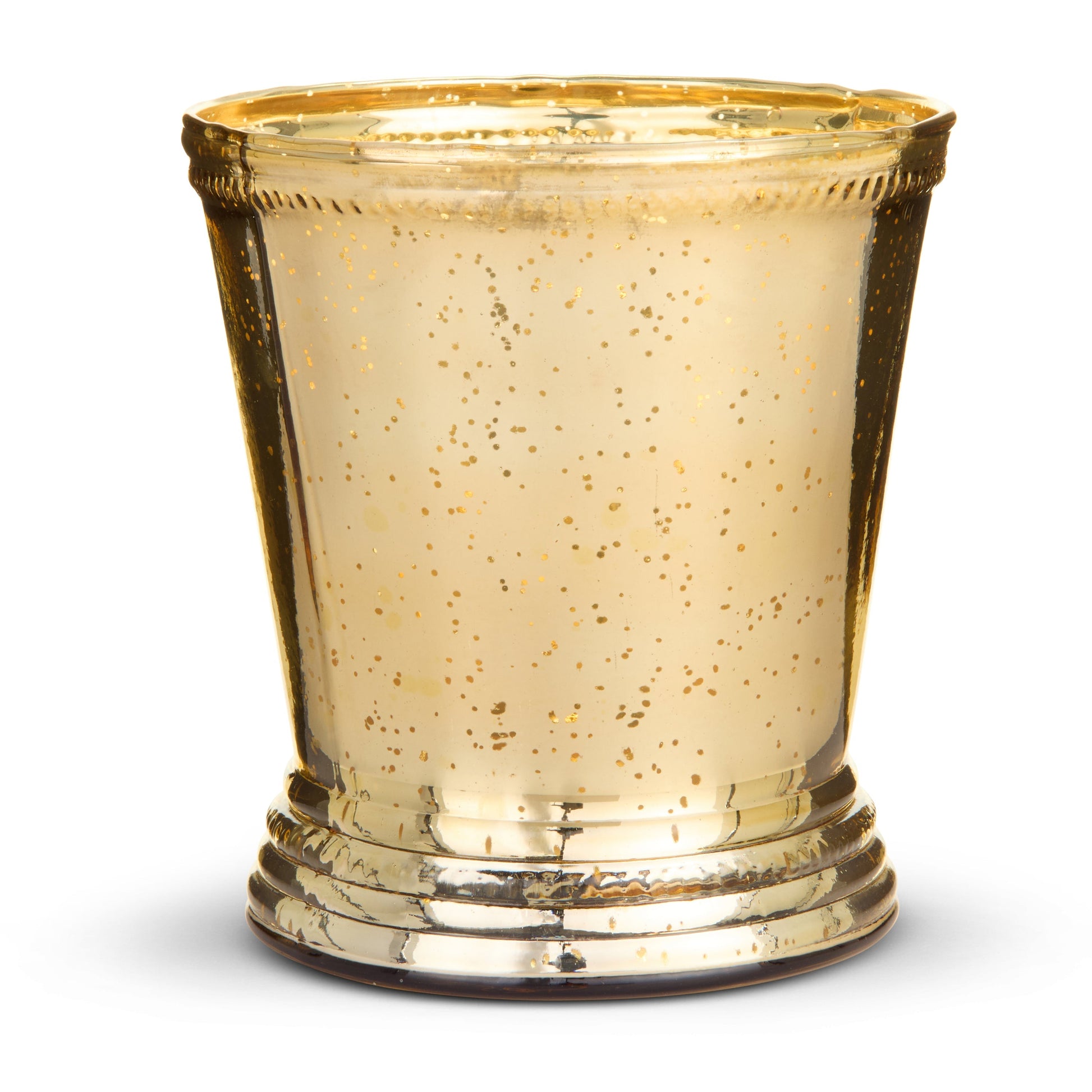 RAZ Imports 5.75" Gold Mercury Glass Amaryllis Christmas Flower Pot